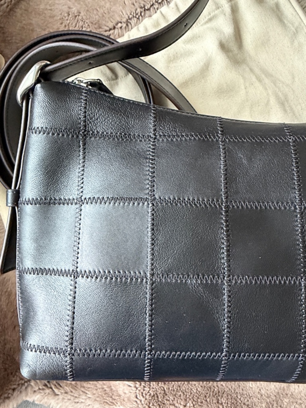 Coach Black Alter/Ego Medium Slouchy Shoulder Bag Upcrafted Leather Coachtopia - Picture 6 of 16